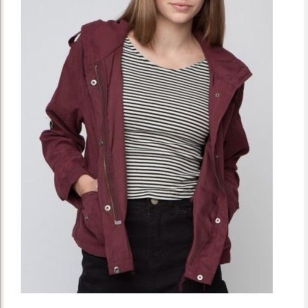 Brandy Melville Maroon Hailey Jacket